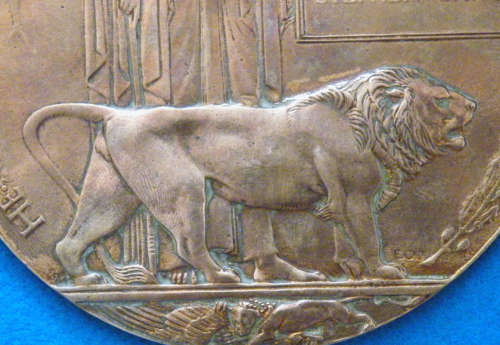 World War 1 commemorative plaque - also known as death penny