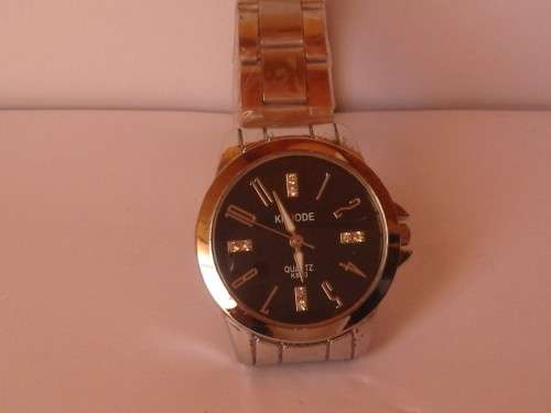 Men's Watch - Knuode K880 Round Fashion Analog with battery (Black on Silwer)