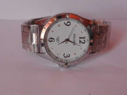 Women's Watch - Knuode K835 Round Fashion Analog with battery (White on Silwer)