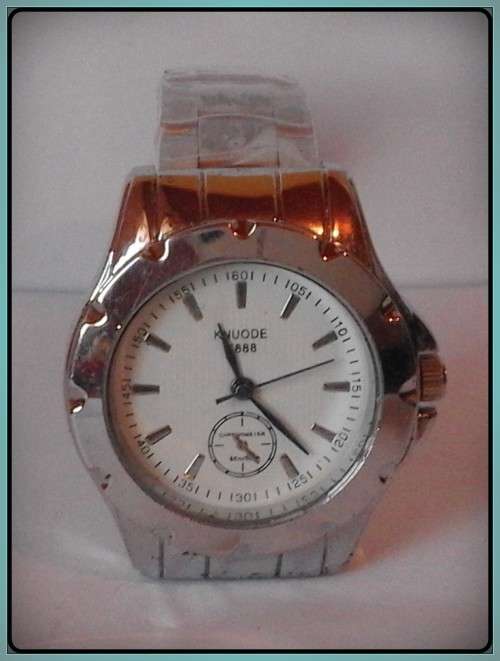 Men's Watch - Knuode K888 Round Fashion with battery (White on Silwer)