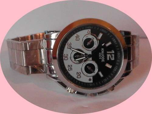 Women's Watch - Knuode K923 Round Fashion  Watch (Black/white on Silwer)