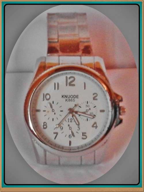 Men's Watch - Knuode K865 Round Fashion Analog with battery (White on Silwer)