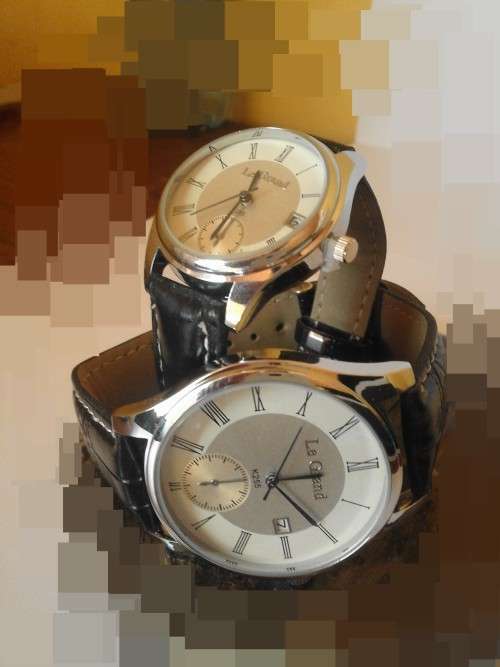 Leather Branded Couple Watch - Roman Numberals Round - Retail at R499 - Local Stock