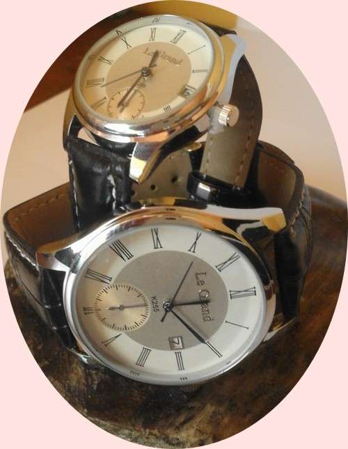 Leather Branded Couple Watch - Roman Numberals Round - Retail at R499 - Local Stock