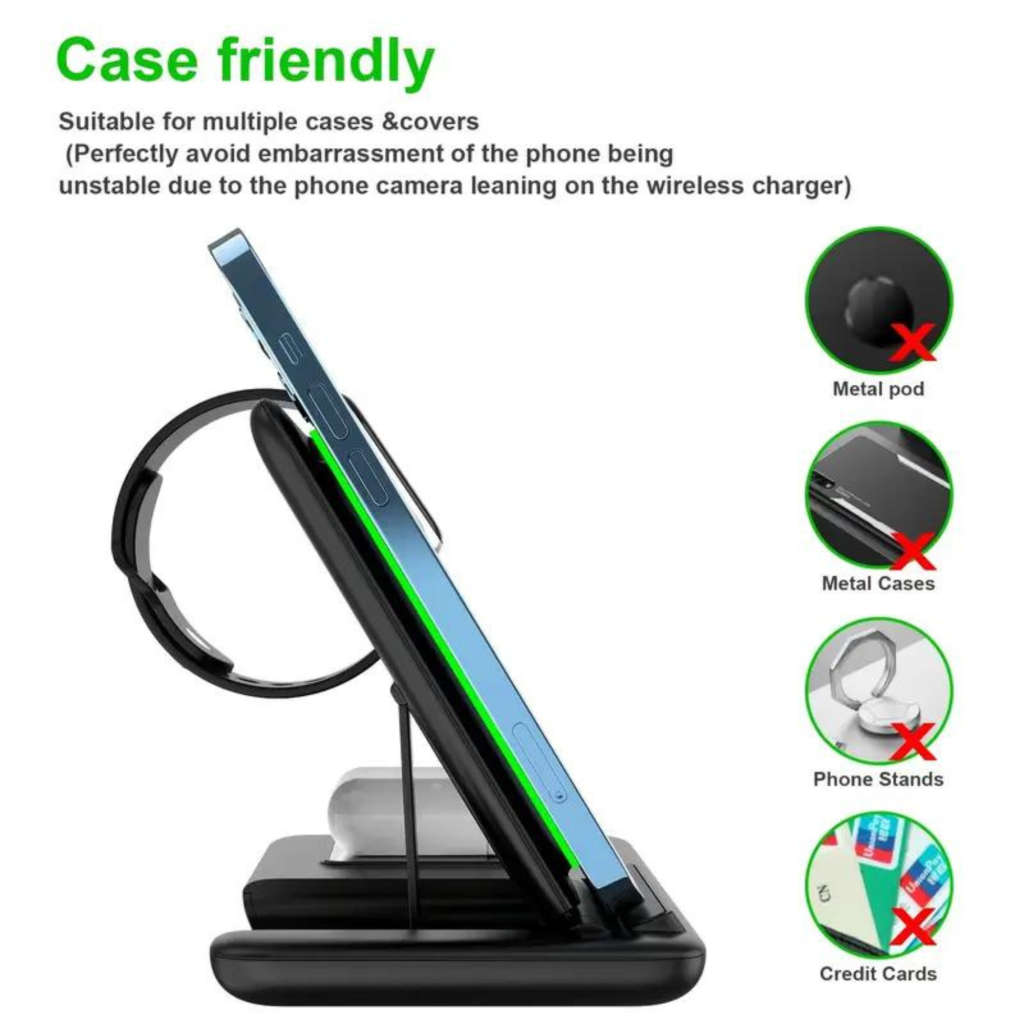 3 In 1 folding Wireless Charger Stand