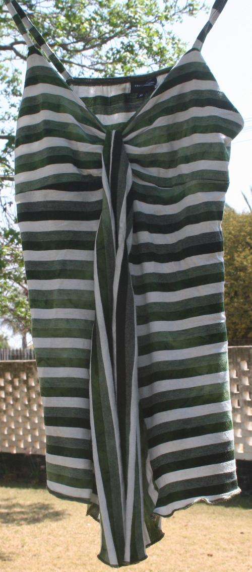 Striped green truworths top for sale - size XL - best fit approx size 36