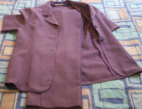 Purple trouser suit - excellent condition - size 36 - price reduced