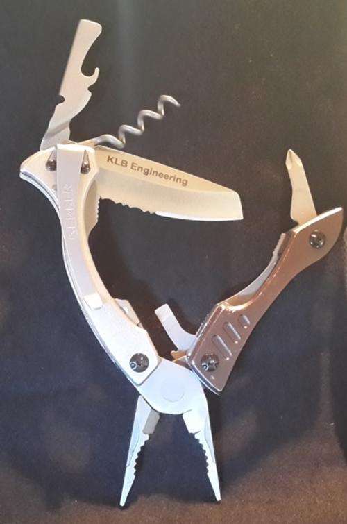 Gerber Crucial Multitool Black Silver colourd  Scales KLB  Engineering