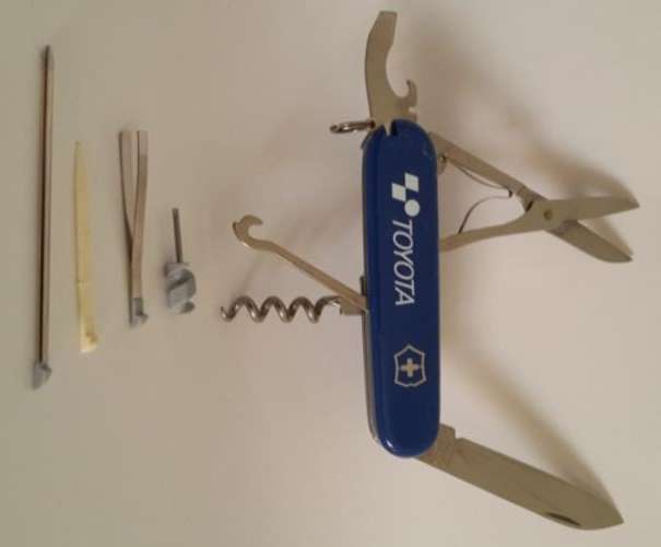 Victorinox Swiss Army knife Compact Blue scales with Toyota logo