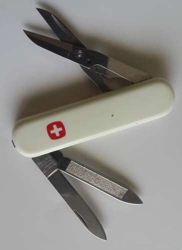 Swiss Army Knife  Wenger- Esquire White Scales with Logo