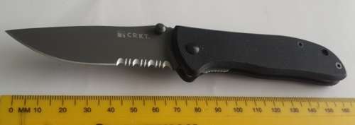 CRKT Pocket knife Drifter With Belt Clip Blade Half Serated 6460k Lock Blade