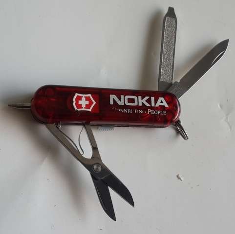 Victorinox Swiss Army Knife - Signature Lite Red scales with Nokia logo
