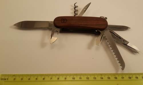Victorinox Swiss Army knife Evowood 17 Walnut Scales Delemont Collection