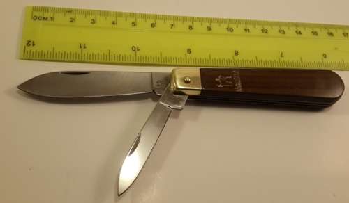 Pocket Knife J A HENCKELS Wood Handle 2 Blade