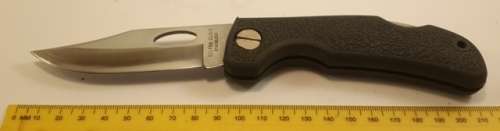 Silver cloud folding Pocket Knife with Rubber Handle and lock Blade