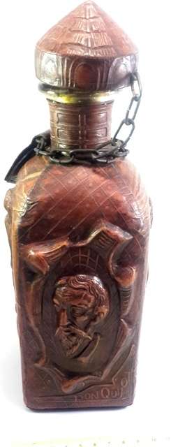 Leather coverd Spanish  Glass Whiskey/Brandy /Drambuie Decanter