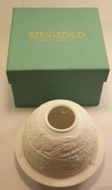 Bernard Limoges France White Porcelain in Box Can ad any Tealight inside