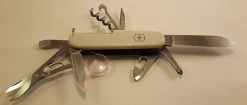Victorinox - Explorer Swiss Army Knife White Scales with Tilsiter Switzerland logo