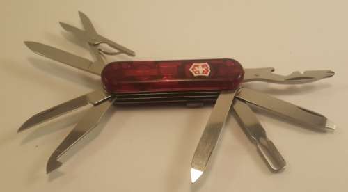 Victorinox Swiss Army Knife - Red - Midnight Mini Champ 16 Function
