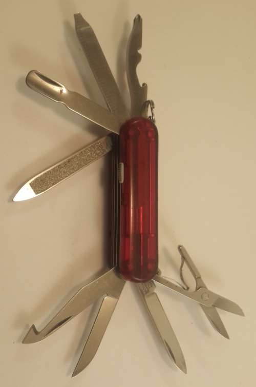 Victorinox Swiss Army Knife - Red - Midnight Mini Champ 16 Function