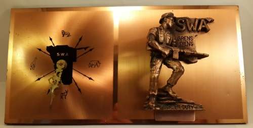 SWA Grens Diens - Border Duty Plaque with clock working