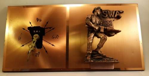 SWA Grens Diens - Border Duty Plaque with clock working