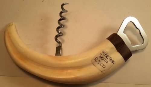 Warthog Tusk   bottle opener cork screw
