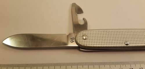 Swiss Army knife Ribbed Alox Soldier  Victorinox  1998 Model Good Condition