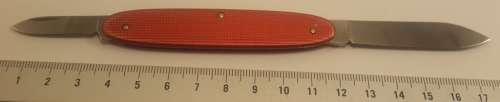 Victorinox Swiss Army Knife -Popular Red Alloy Scales Discontinued circa 1980