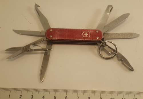 Victorinox Swiss Army Knife - Red Alox Mini Champ Slightly Faded