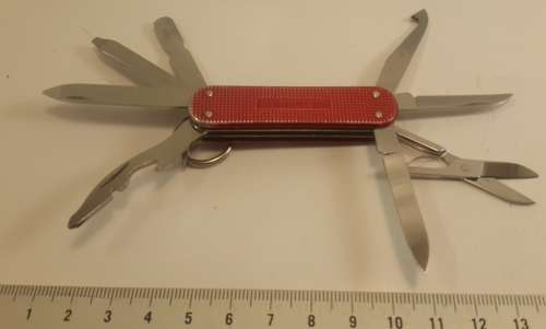 Victorinox Swiss Army Knife - Red Alox Mini Champ Slightly Faded