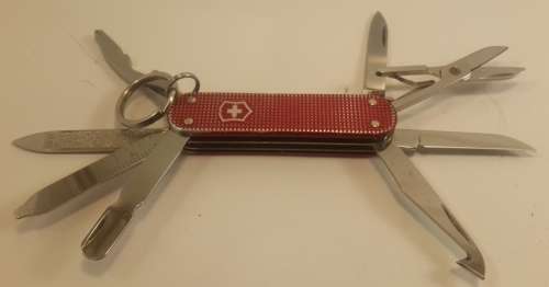 Victorinox Swiss Army Knife - Red Alox Mini Champ Slightly Faded