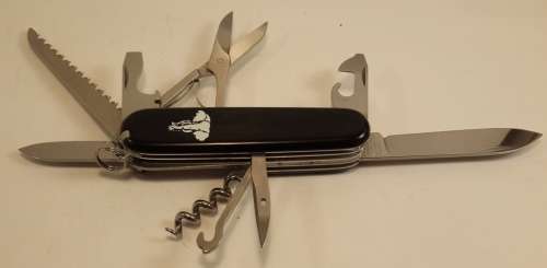 Victorinox Swiss Army knife (Huntsman) with Black Scales Elephant Logo