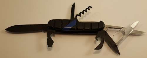 Inox Solingen Pocket knife  Black Scales with Logo