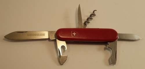 Victorinox Swiss Army Knife -Older Tourist with  logo on Blade