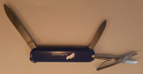 Victorinox Swiss Army Knife - Ambassador 74mm Blue Scales With Log
