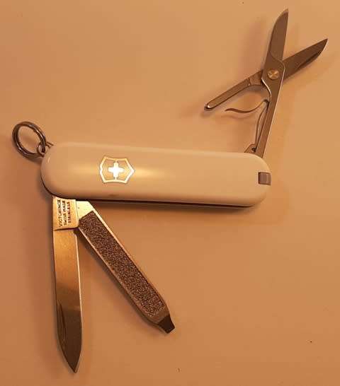 Victorinox Swiss Army Knife - Classic SD White with Hassler logo