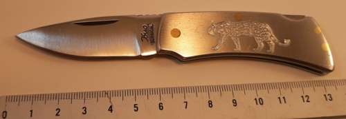 Silver cloud folding Pocket Knife with Wood Inlay Handle and lock Blade