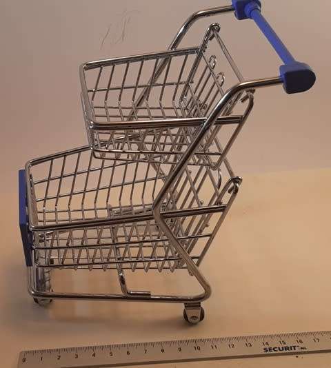 Small Dolls shopping Trolley Metal