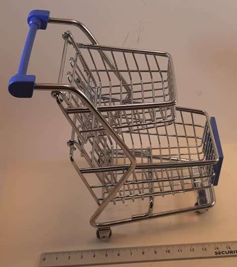 Small Dolls shopping Trolley Metal