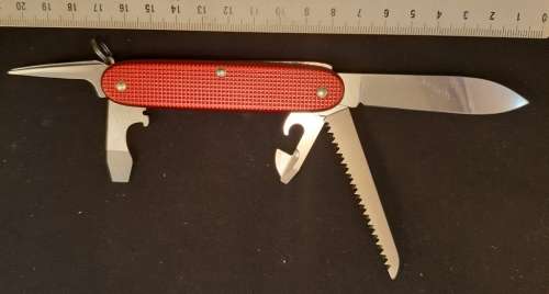 Swiss Army knife Ribbed Alox Farmer Victorinox Red