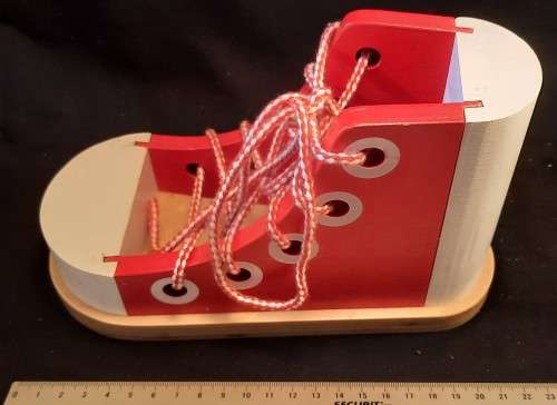 How to tie your shoelace Made by Mellsa and Doug H13 width 21 cm