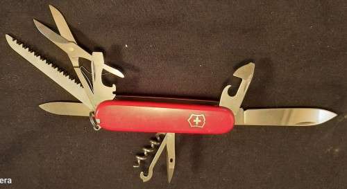 Victorinox Swiss Army knife (Huntsman) with Red Scales