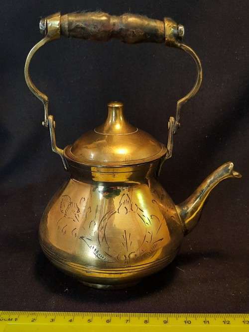 Brass Kettle with Lid