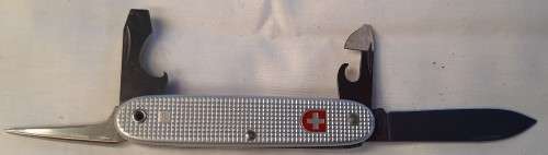 Swiss Army knife Ribbed Alox Soldier   Victorinox 1984 Collectors alox