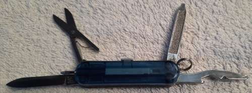 Victorinox Swiss Army Knife -Blue Translucent Scales- Manager