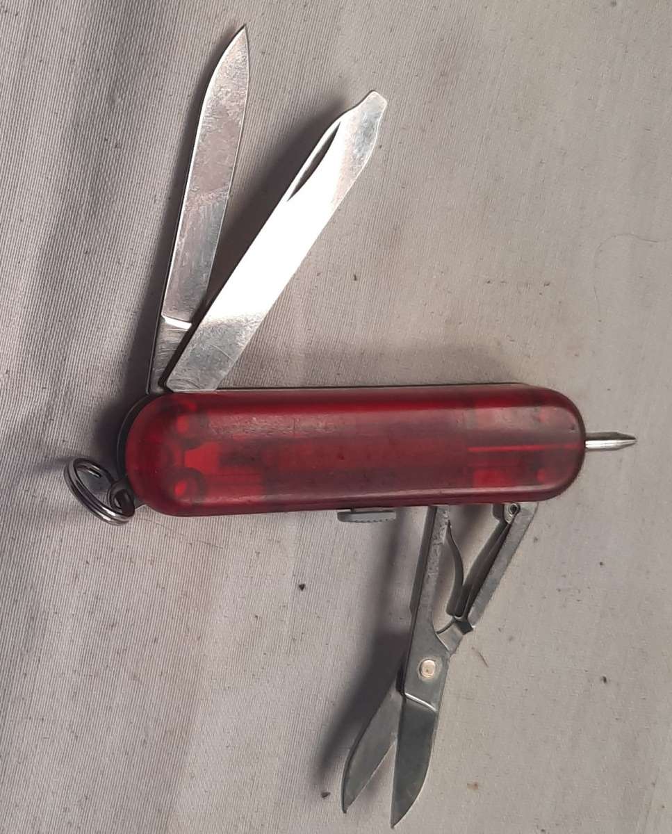 Swiss Army Knife .Victorinox- Classic  SD Red Translucent Scales  58 mm with pen