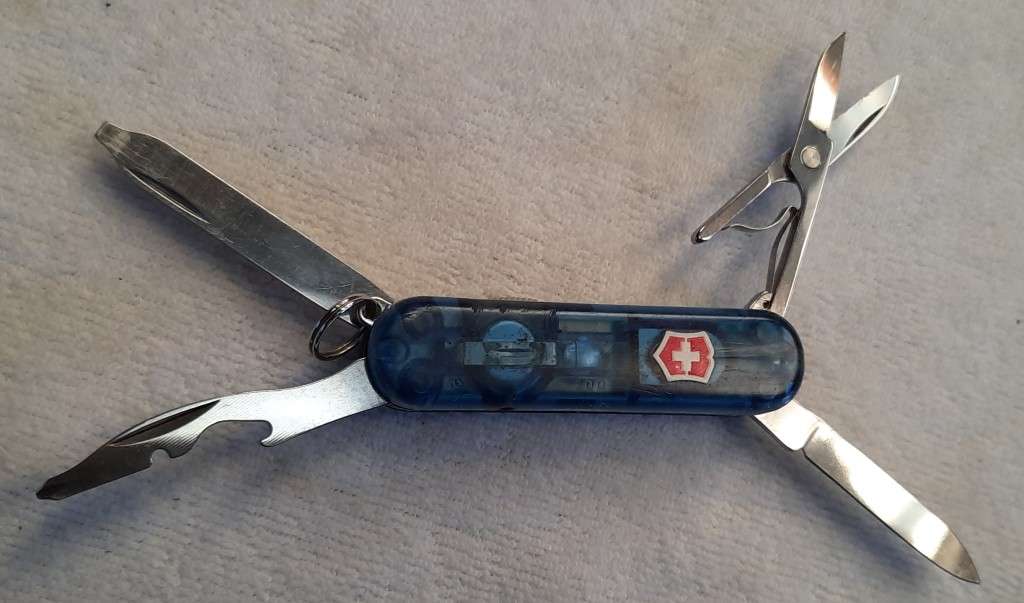 Victorinox Swiss Army Knife - Translucent blue  Scales- Midnight Manager