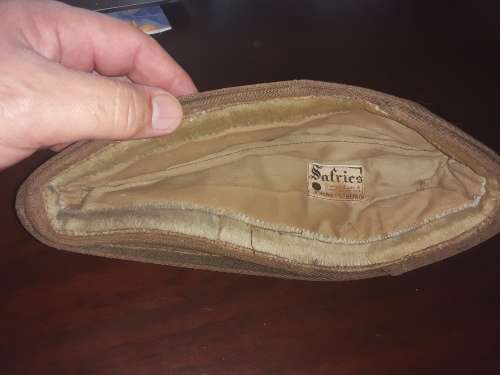 Vintage WW2 Khaki Side Cap