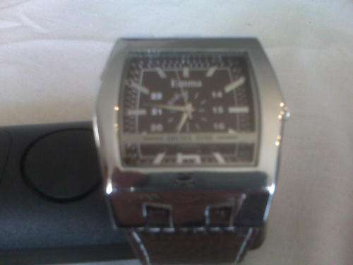 Stunning Mens Watch, Silver with Brown Leather Strap